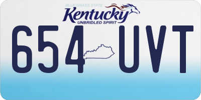 KY license plate 654UVT