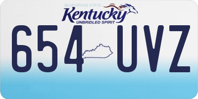 KY license plate 654UVZ
