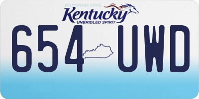 KY license plate 654UWD
