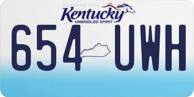 KY license plate 654UWH