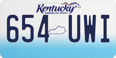 KY license plate 654UWI