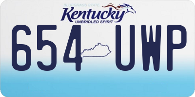 KY license plate 654UWP