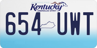 KY license plate 654UWT