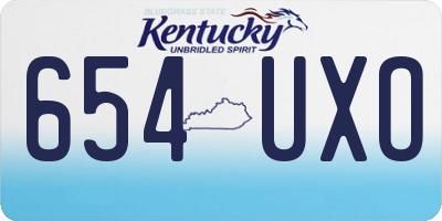 KY license plate 654UXO