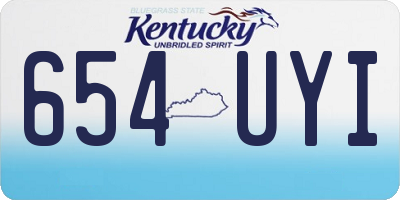 KY license plate 654UYI