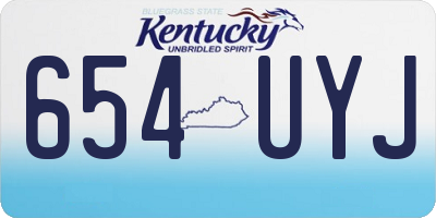 KY license plate 654UYJ