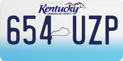 KY license plate 654UZP