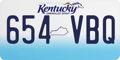 KY license plate 654VBQ
