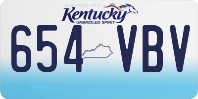 KY license plate 654VBV