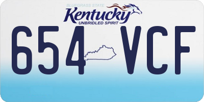 KY license plate 654VCF