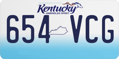 KY license plate 654VCG
