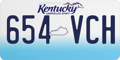 KY license plate 654VCH