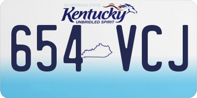 KY license plate 654VCJ