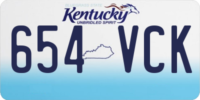 KY license plate 654VCK