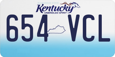 KY license plate 654VCL