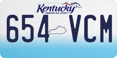KY license plate 654VCM
