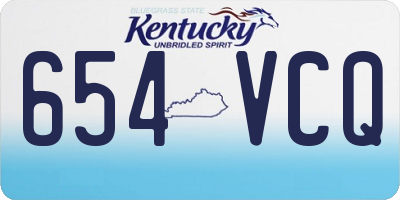 KY license plate 654VCQ