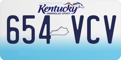 KY license plate 654VCV
