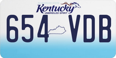 KY license plate 654VDB