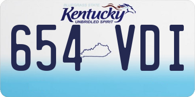 KY license plate 654VDI
