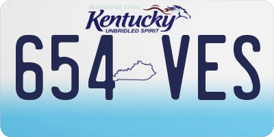 KY license plate 654VES