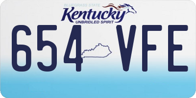 KY license plate 654VFE