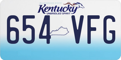 KY license plate 654VFG