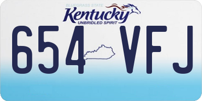 KY license plate 654VFJ