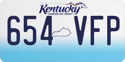 KY license plate 654VFP