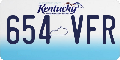 KY license plate 654VFR
