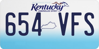 KY license plate 654VFS