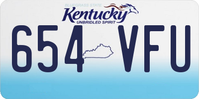 KY license plate 654VFU