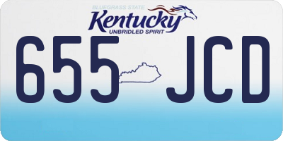 KY license plate 655JCD