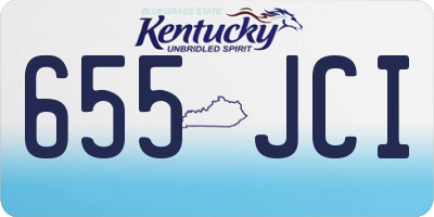 KY license plate 655JCI