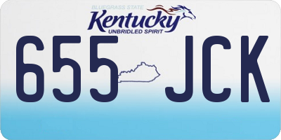 KY license plate 655JCK