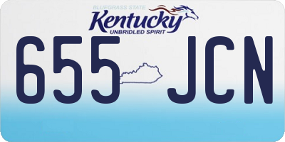 KY license plate 655JCN