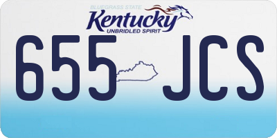 KY license plate 655JCS