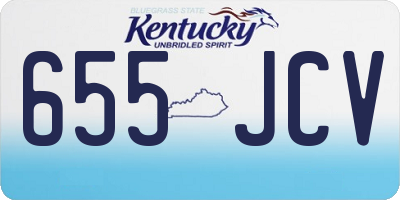 KY license plate 655JCV
