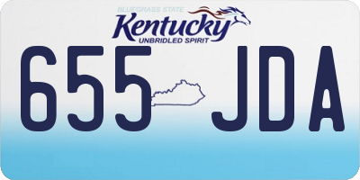 KY license plate 655JDA