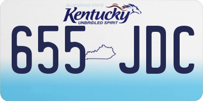 KY license plate 655JDC