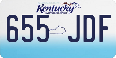 KY license plate 655JDF