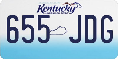 KY license plate 655JDG