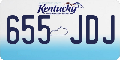 KY license plate 655JDJ