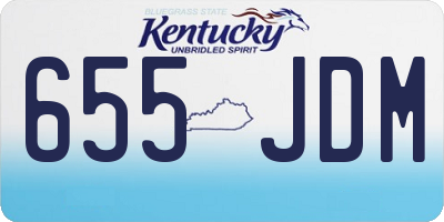 KY license plate 655JDM
