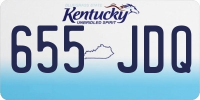 KY license plate 655JDQ
