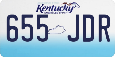 KY license plate 655JDR