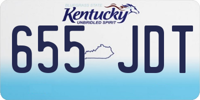 KY license plate 655JDT