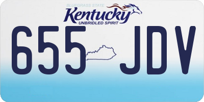 KY license plate 655JDV