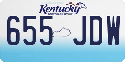 KY license plate 655JDW