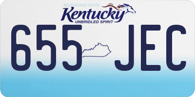 KY license plate 655JEC